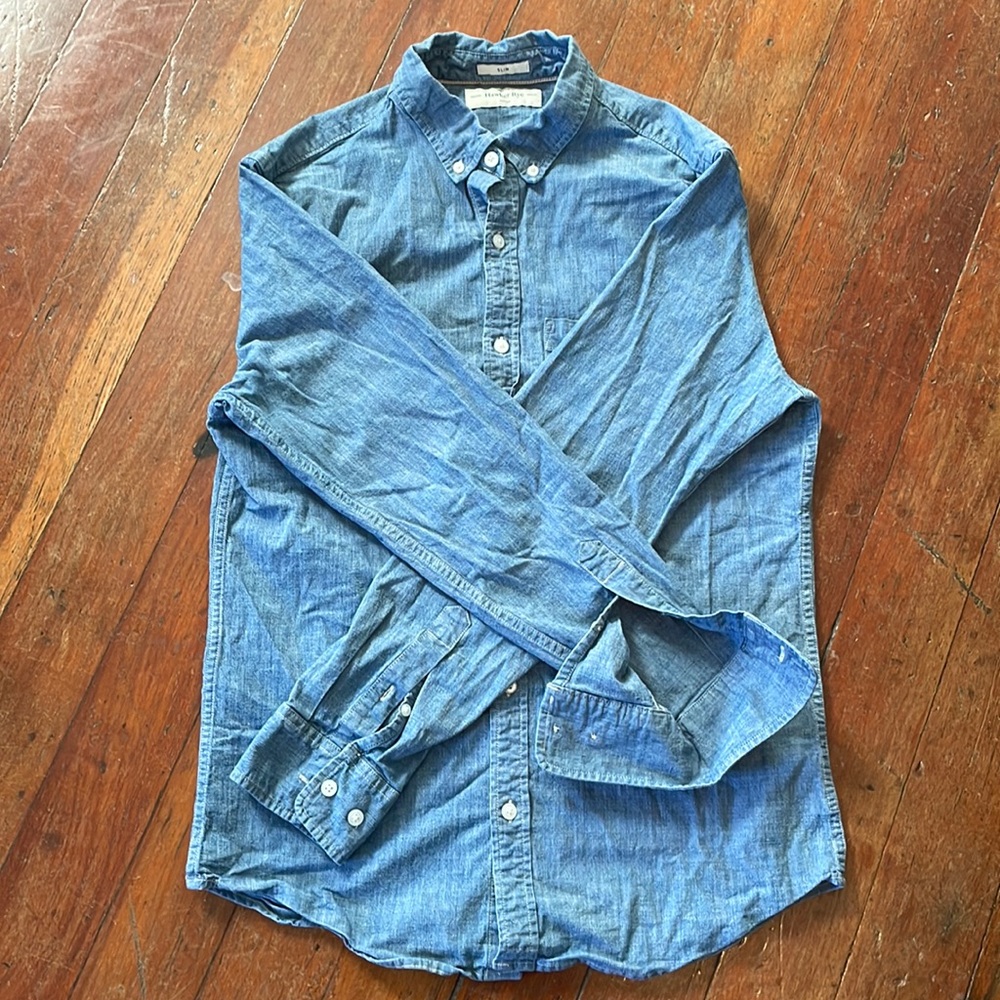 Hawker Rye Medium slim stretch button down shirt